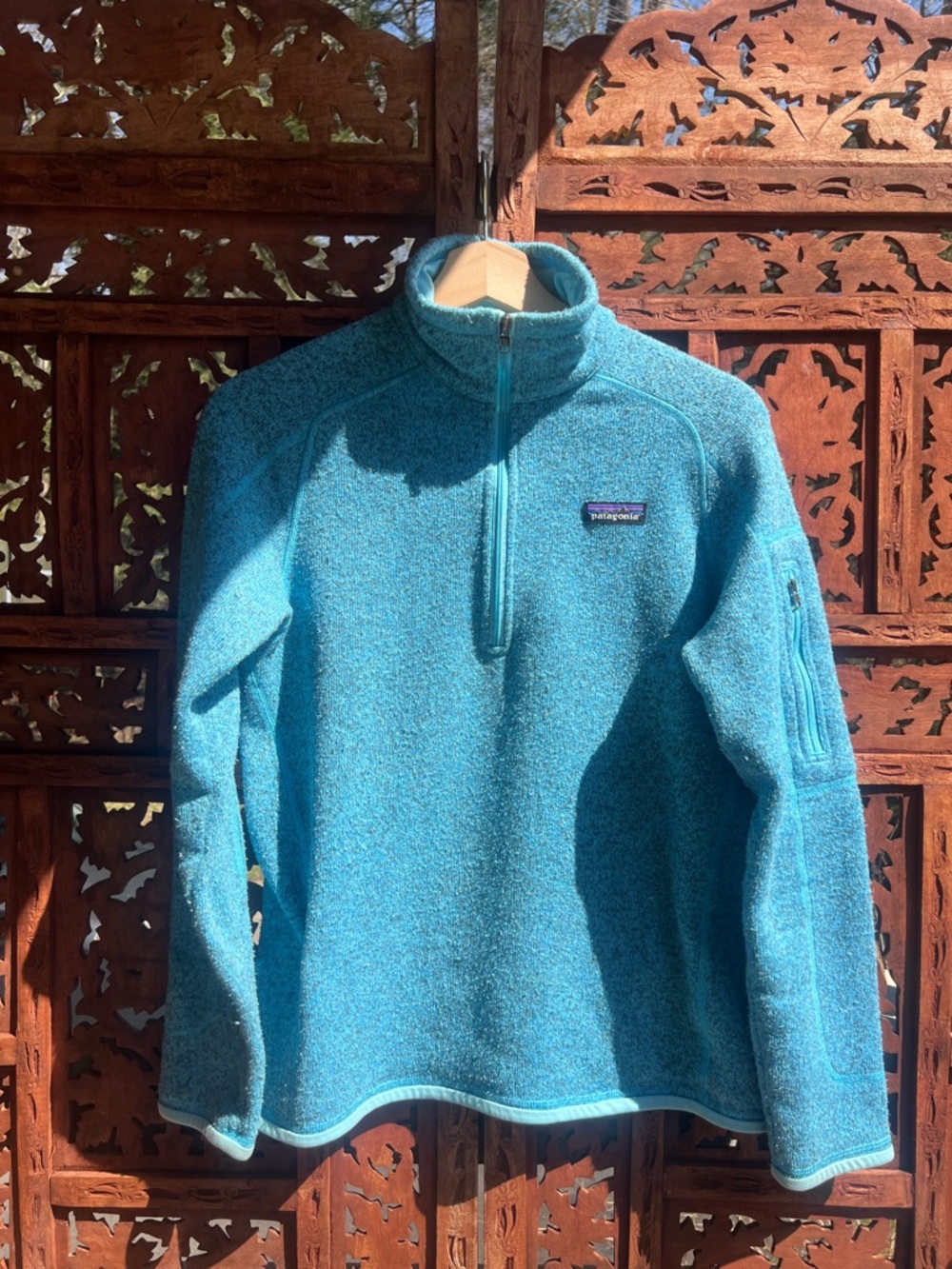 Patagonia Turquoise Half-Zip Fleece Pullover